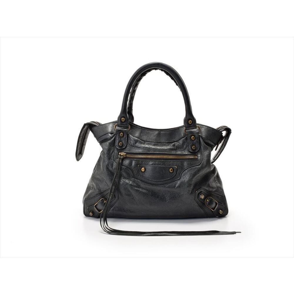 Balenciaga The Town Moss Green Lambskin